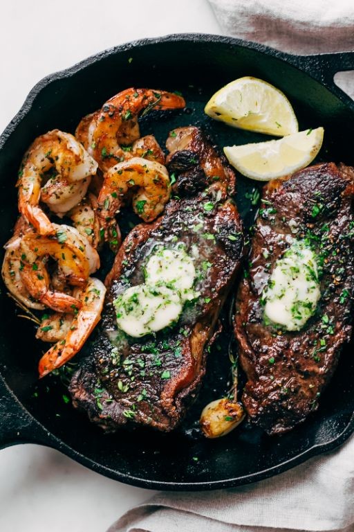 Steakhouse-Style Garlic Butter Steak and Shrimp