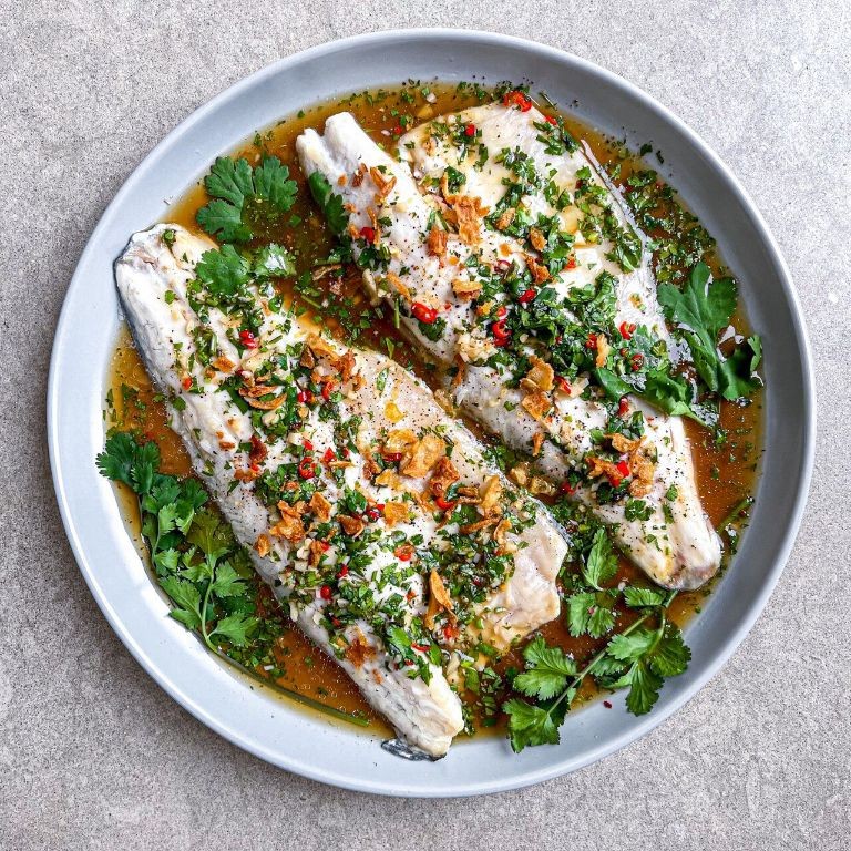 Steamed Fish with Thai Herbs