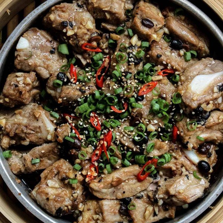 Steamed Spare Ribs with Black Bean Sauce