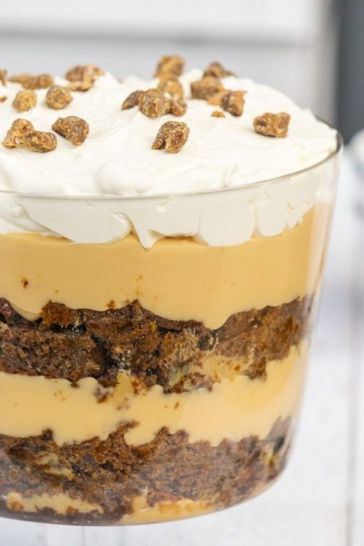 Sticky Toffee Pudding Trifle with Caramel Layers