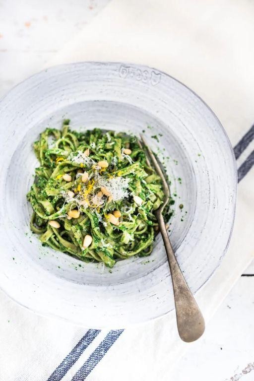 Stinging Nettle Pesto Pasta