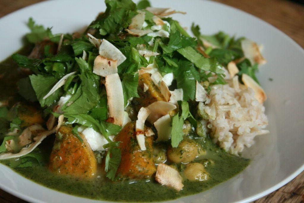 Stinging Nettle and Chickpea Curry