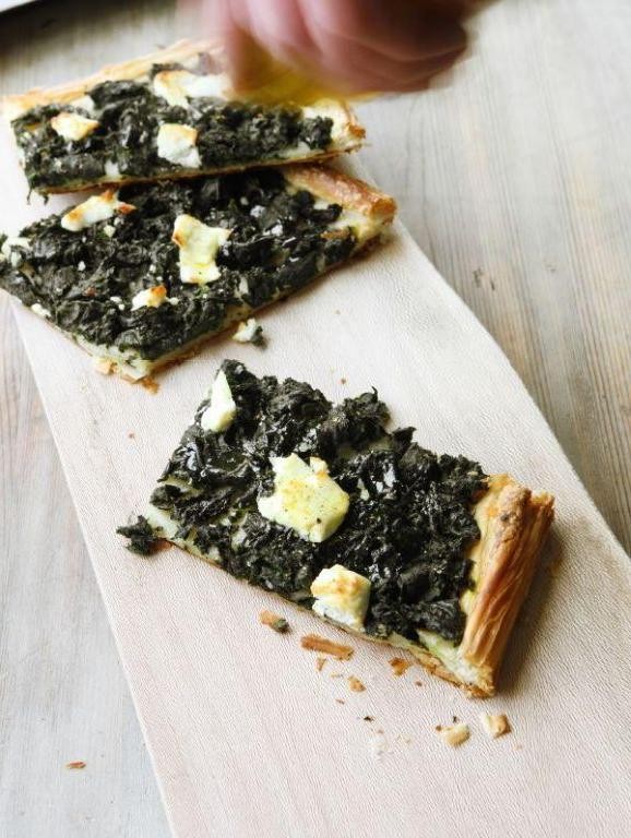 Stinging Nettle and Goat Cheese Tart