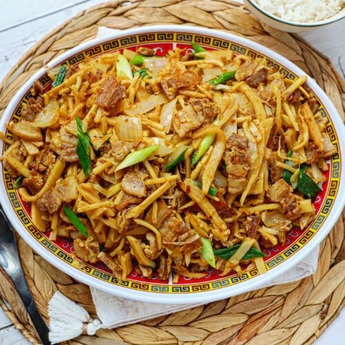 Stir-Fried Bamboo Shoots with Garlic and Chili