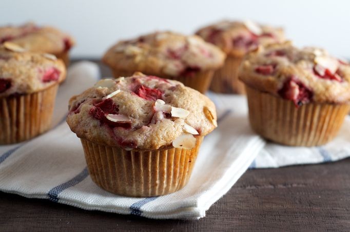 Strawberry Almond Muffins