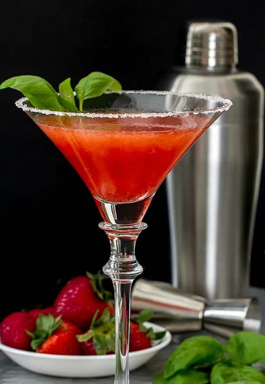 Strawberry Basil Mexican Martini