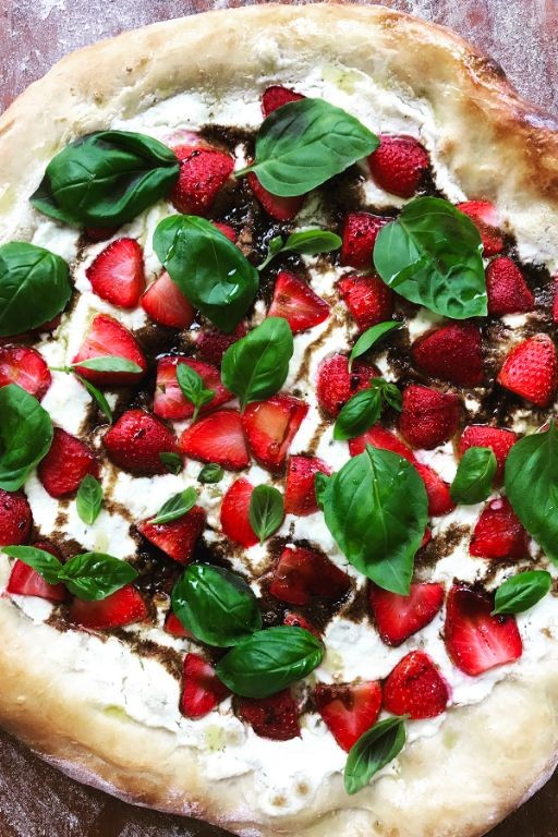 Strawberry Basil Pie with Balsamic Glaze