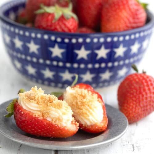 Strawberry Cheesecake Stuffed Dessert Shells
