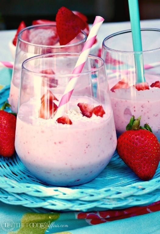 Strawberry Coconut Pea Protein Shake