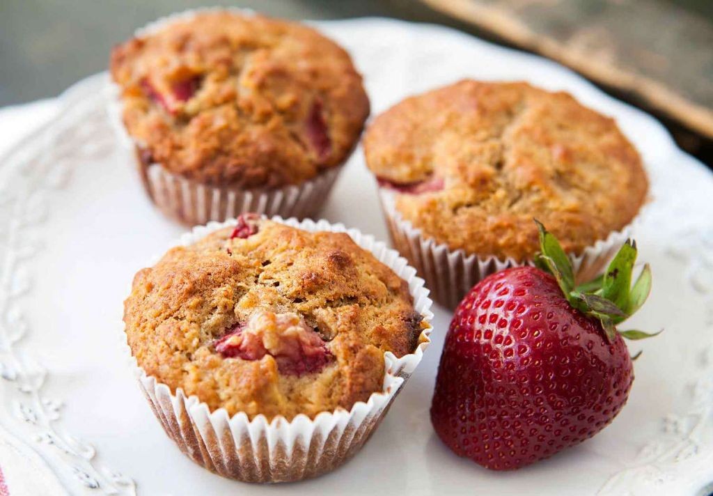 Strawberry Oatmeal Muffins