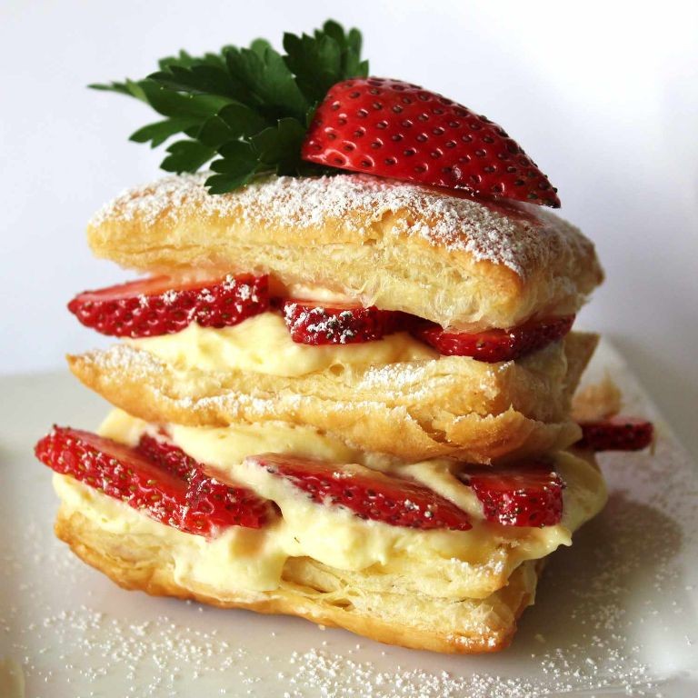 Strawberry Puff Pastry Napoleon