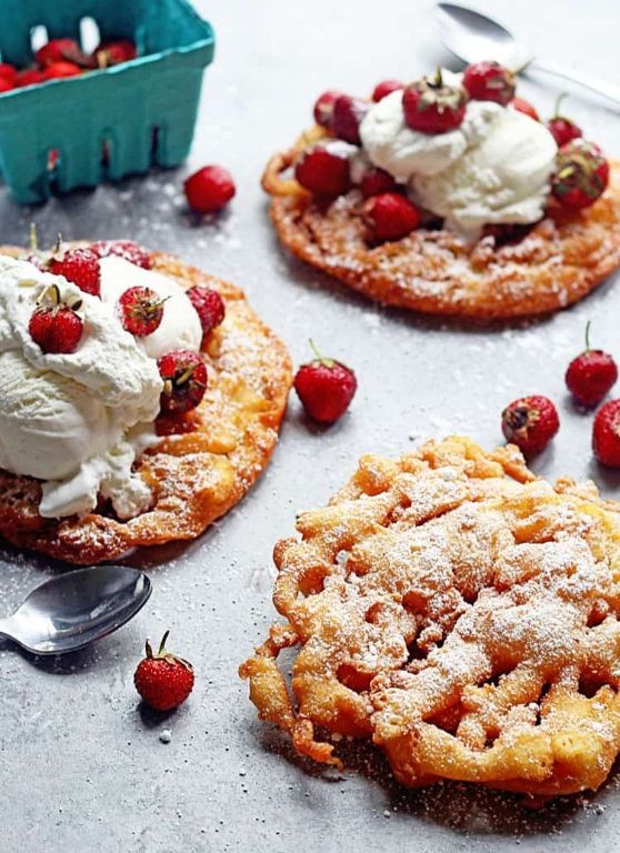 Strawberry Shortcake Funnel Cake