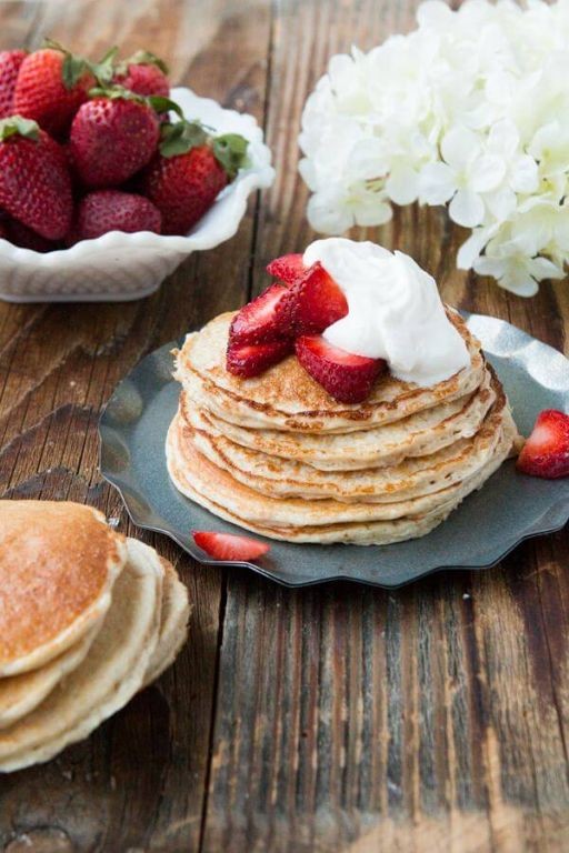 Strawberry Shortcake Gluten-Free Pancakes