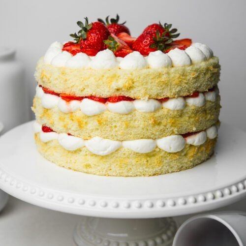 Strawberry Shortcake Yellow Cake Layered Delight
