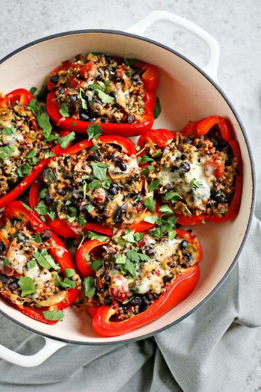 Stuffed Bell Peppers with Quinoa and Herbs
