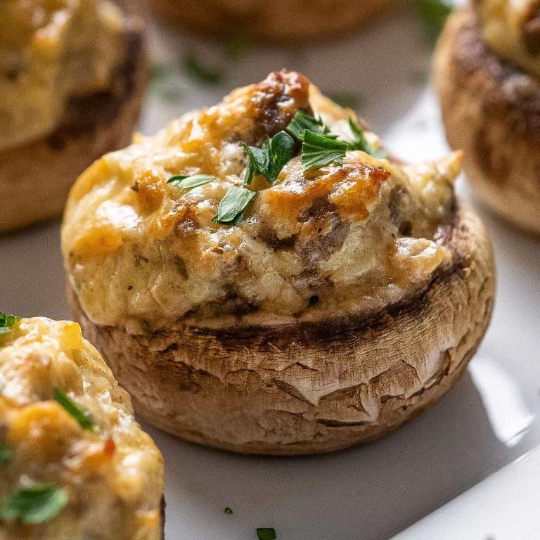 Stuffed Mushrooms with Sausage and Herbs
