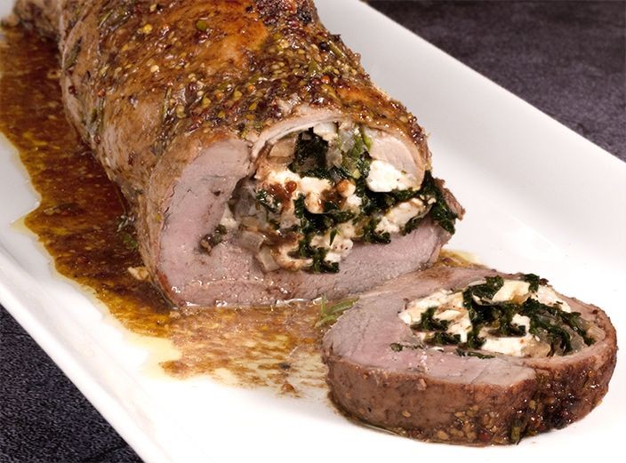 Stuffed Pork Cushion with Spinach and Feta