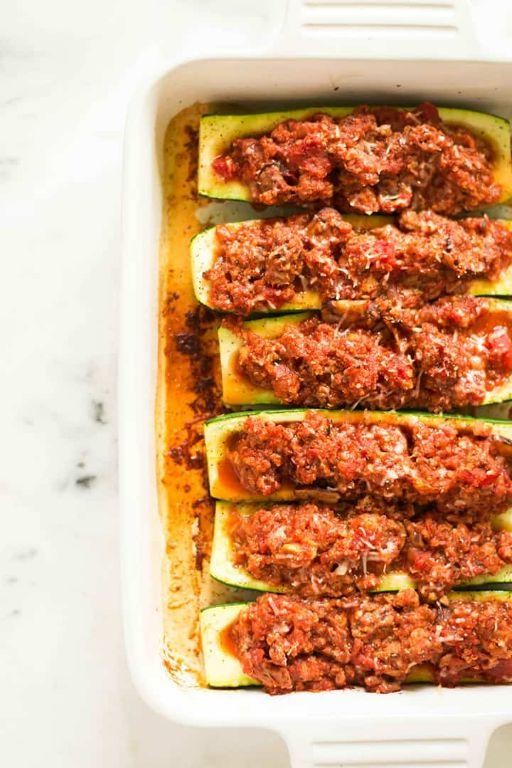 Stuffed Zucchini Boats with Turkey and Quinoa