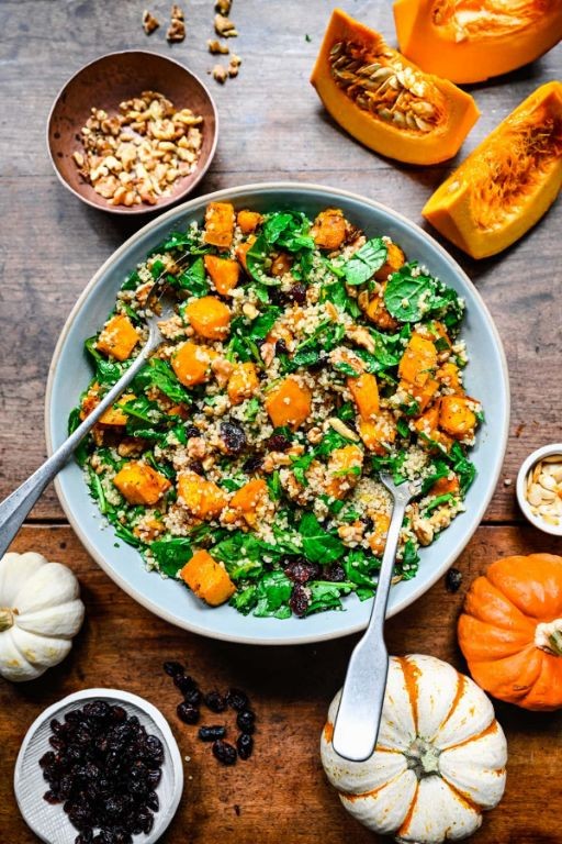 Sugar Pumpkin and Kale Quinoa Salad