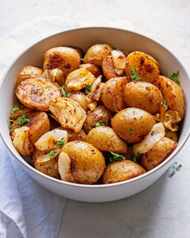 Sumac and Garlic Roasted Potatoes