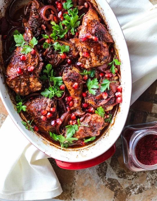 Sumac and Pomegranate Glazed Chicken