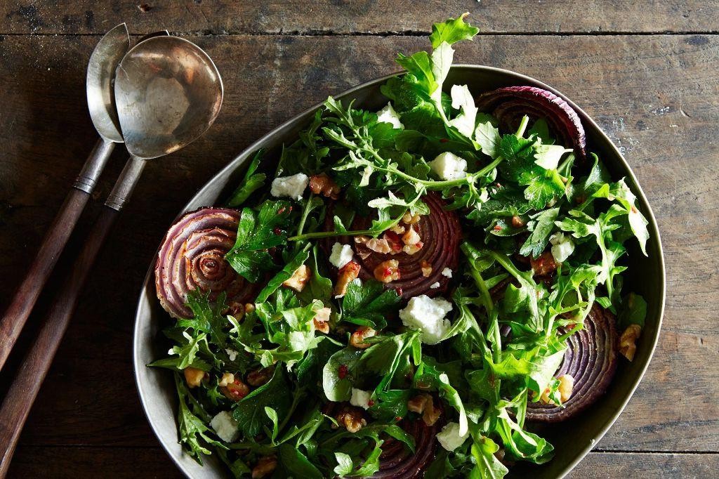 Sumac-Roasted Onions with Walnut Salsa