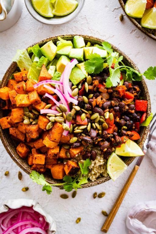 Summer Sweet Potato and Black Bean Bowl