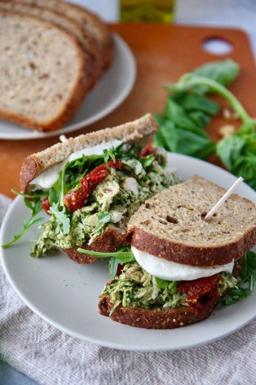 Sun-Dried Tomato and Basil Rotisserie Chicken Sandwich