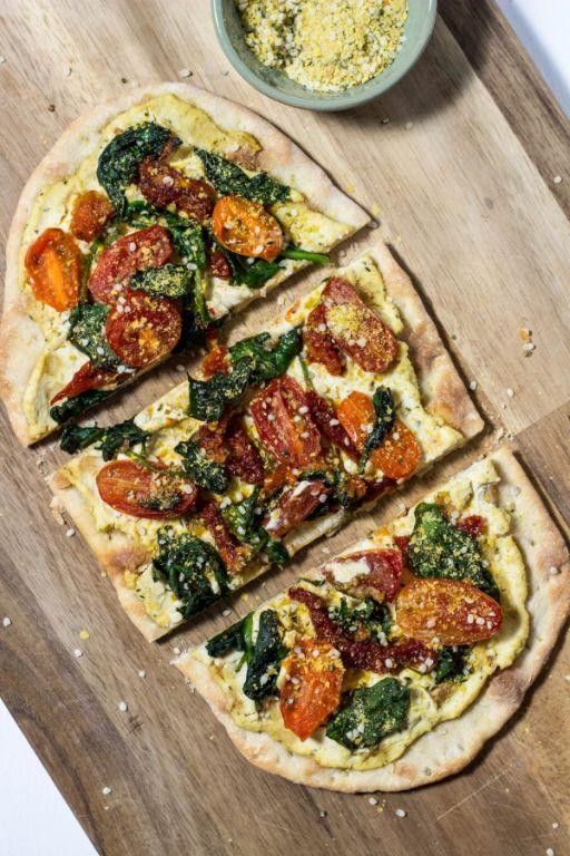 Sun-Dried Tomato and Basil Vegan Flatbread