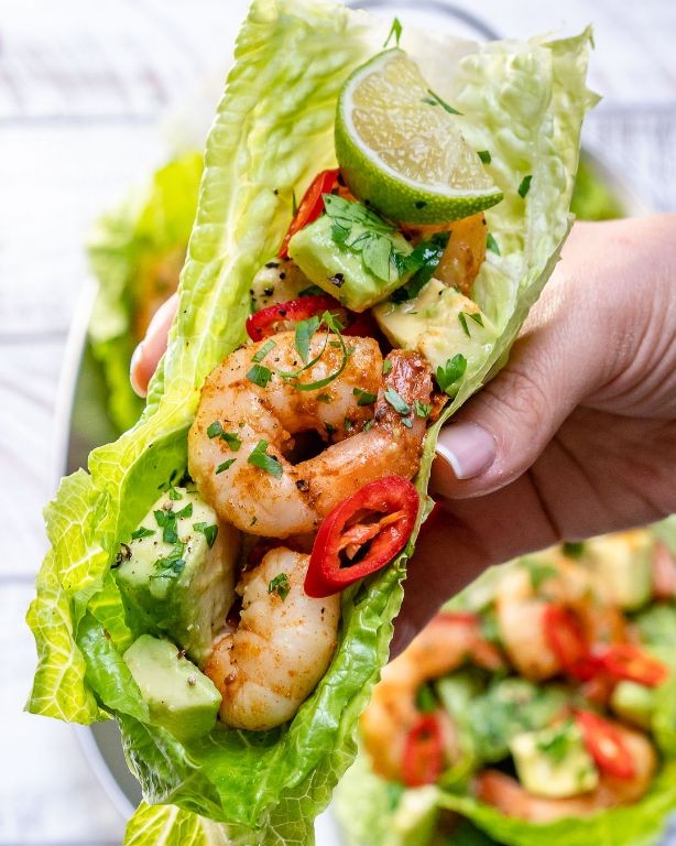 Sweet Chili Lime Shrimp Lettuce Wraps