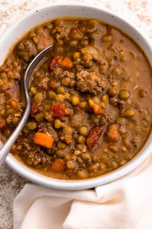 Sweet Italian Sausage and Lentil Stew