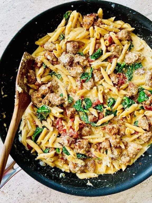 Sweet Italian Sausage and Sun-Dried Tomato Pasta