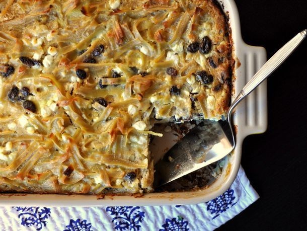 Sweet Noodle Pudding with Raisins