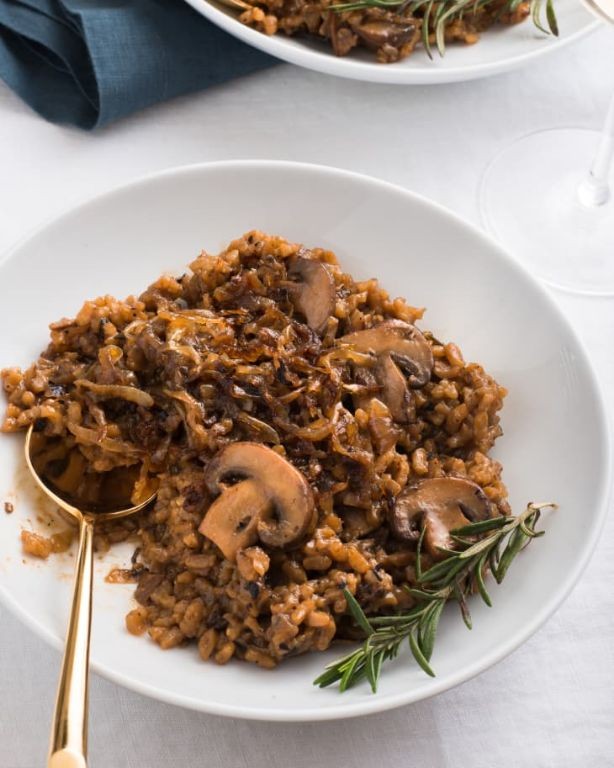 Sweet Onion and Mushroom Risotto