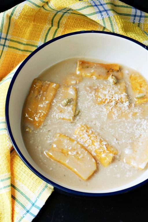 Sweet Plantain and Coconut Milk Pudding