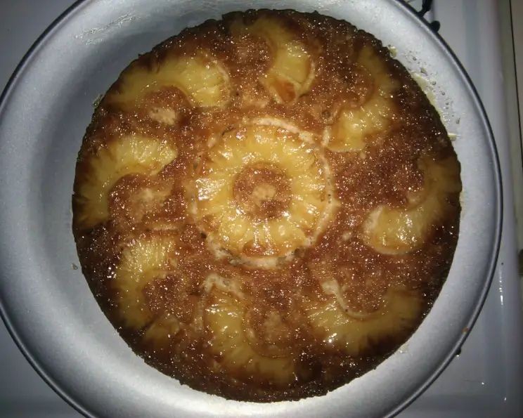 Sweet Plantain and Pineapple Upside-Down Cake