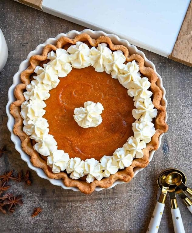 Sweet Potato Pie with Brown Sugar Whipped Cream