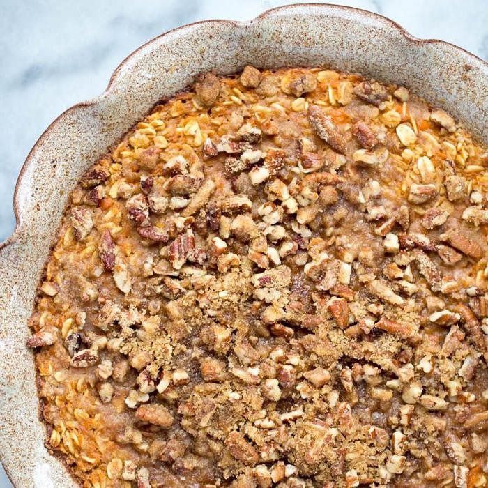 Sweet Potato Pie with Oatmeal Streusel