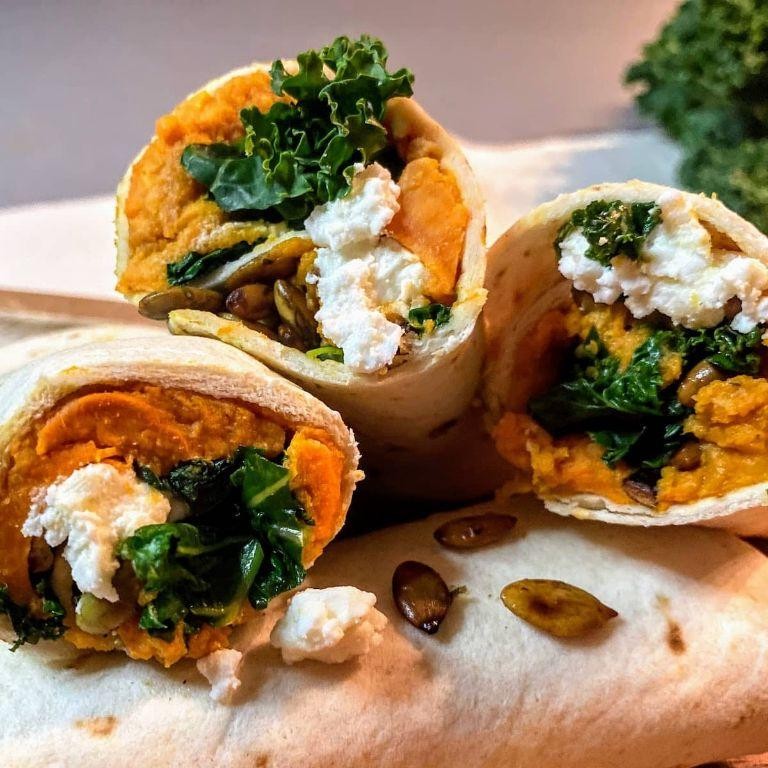 Sweet Potato and Kale Breakfast Wrap