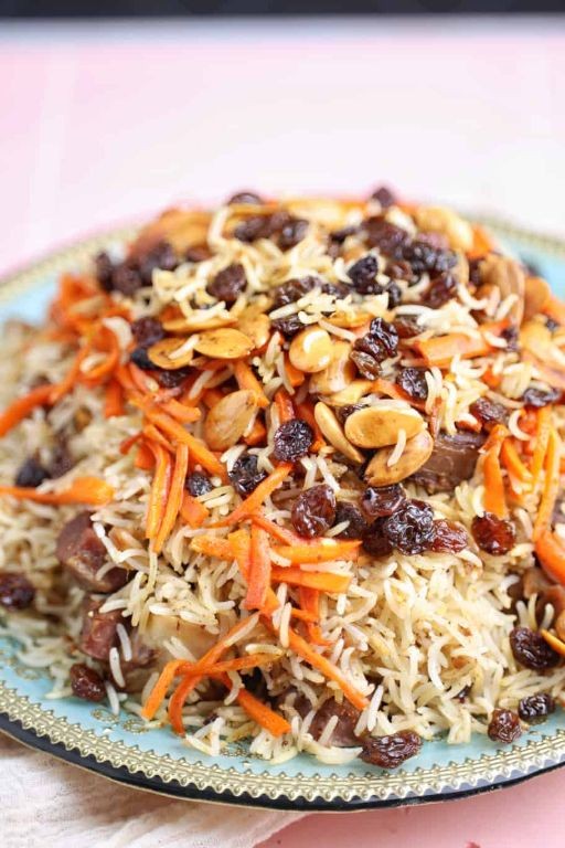 Sweet and Savory Afghani Pulao with Apricots
