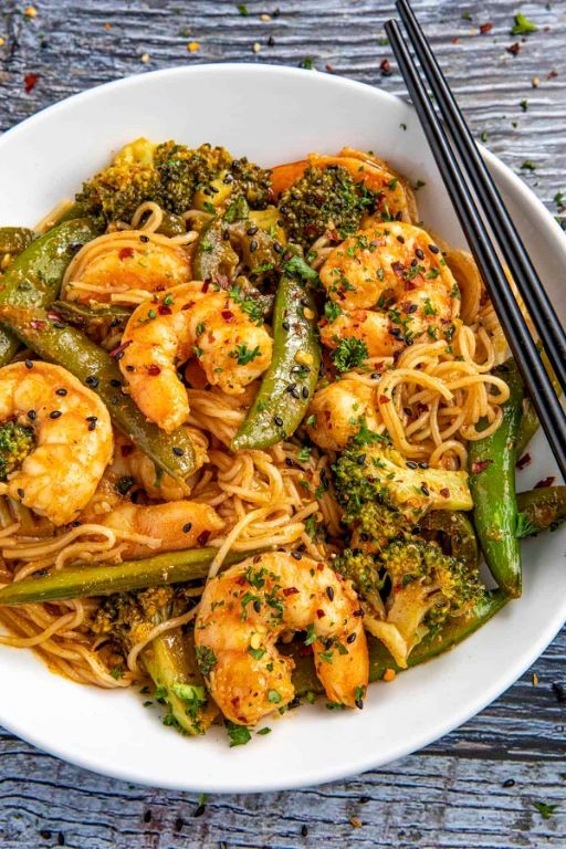 Sweet and Spicy Shell On Shrimp Stir Fry