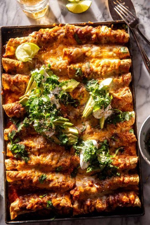 Sweet potato and black bean enchiladas