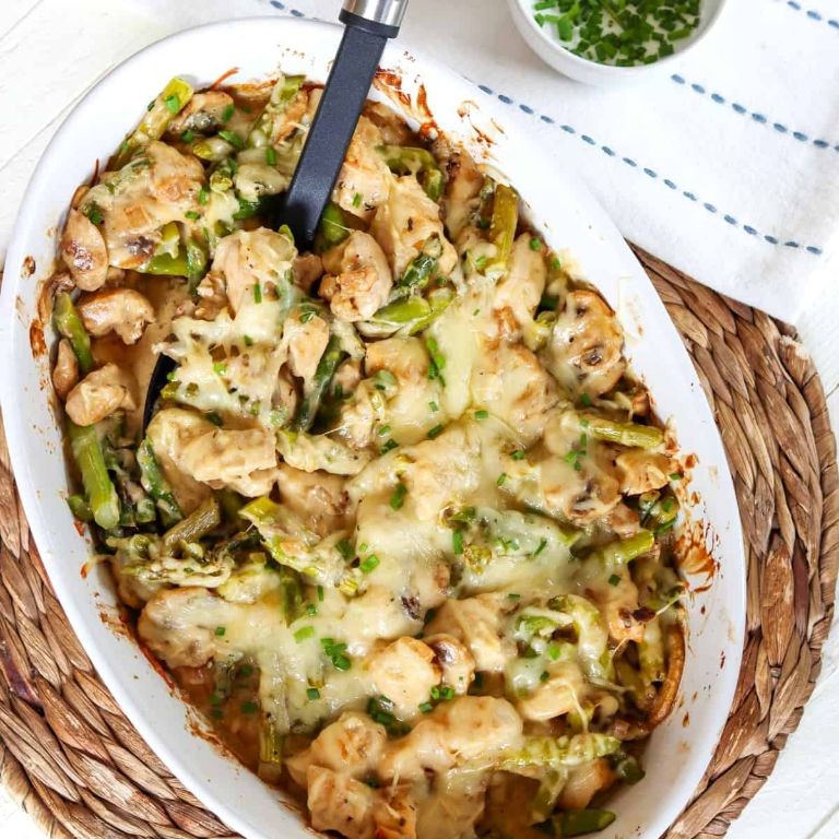Swiss Chicken and Asparagus Bake
