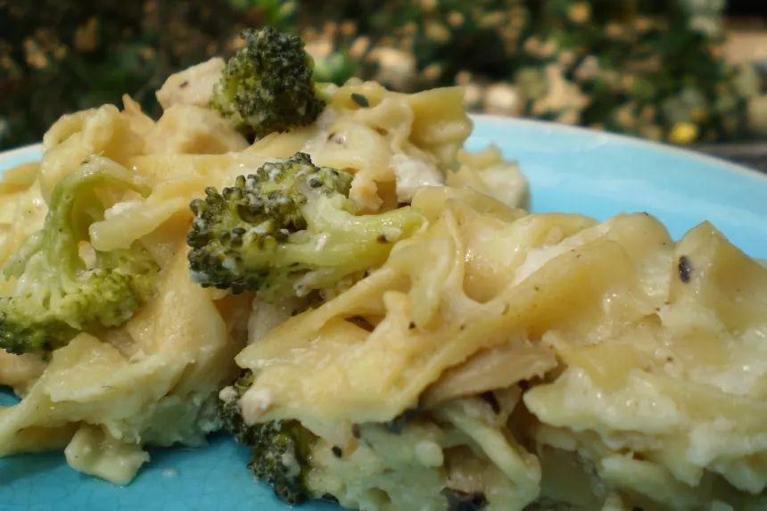 Swiss Chicken and Broccoli Pasta