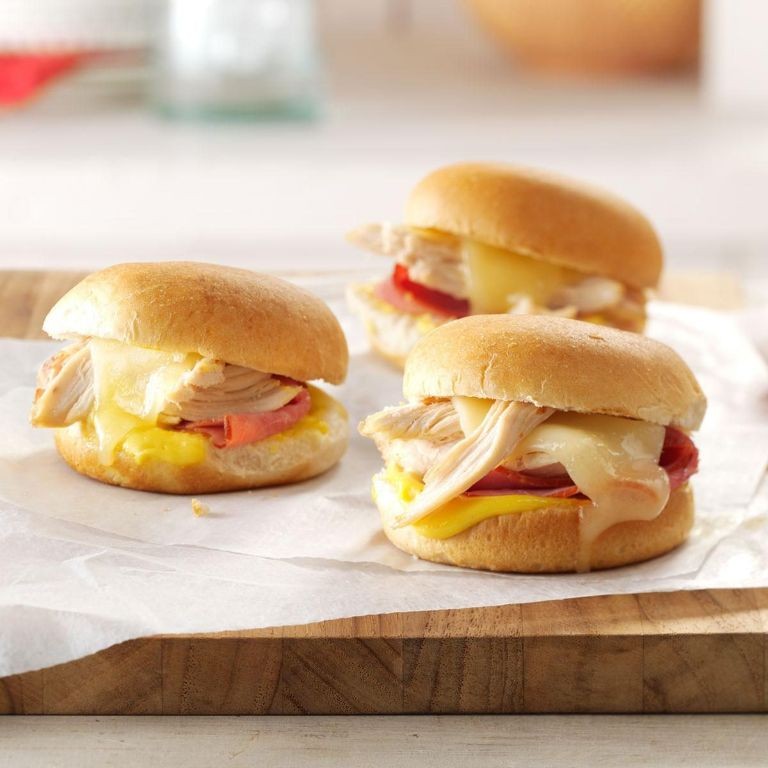 Swiss Chicken and Ham Sliders