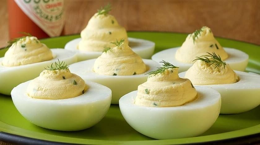 Tabasco Pepper Deviled Eggs