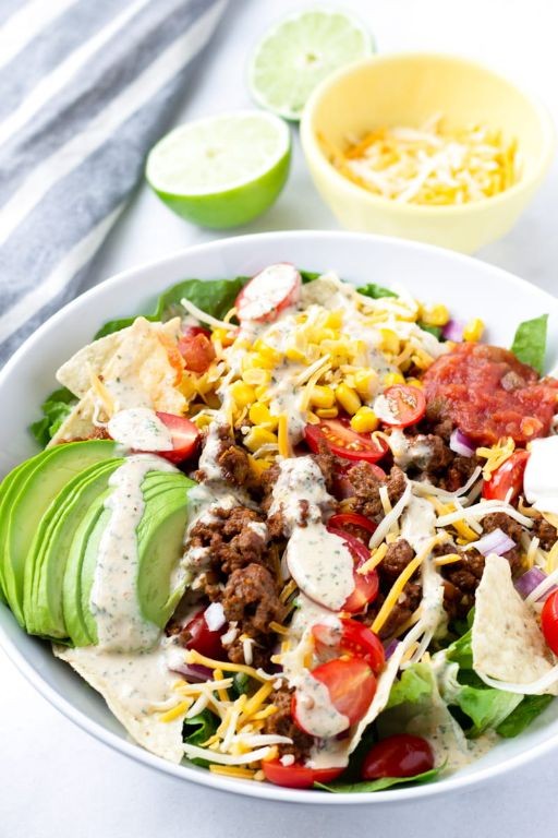 Taco Salad with Spicy Ranch Dressing