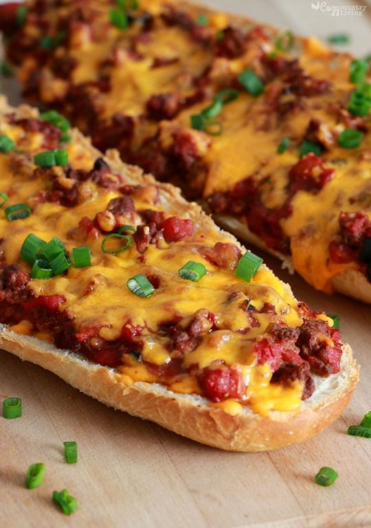 Taco-Style French Bread Pizza