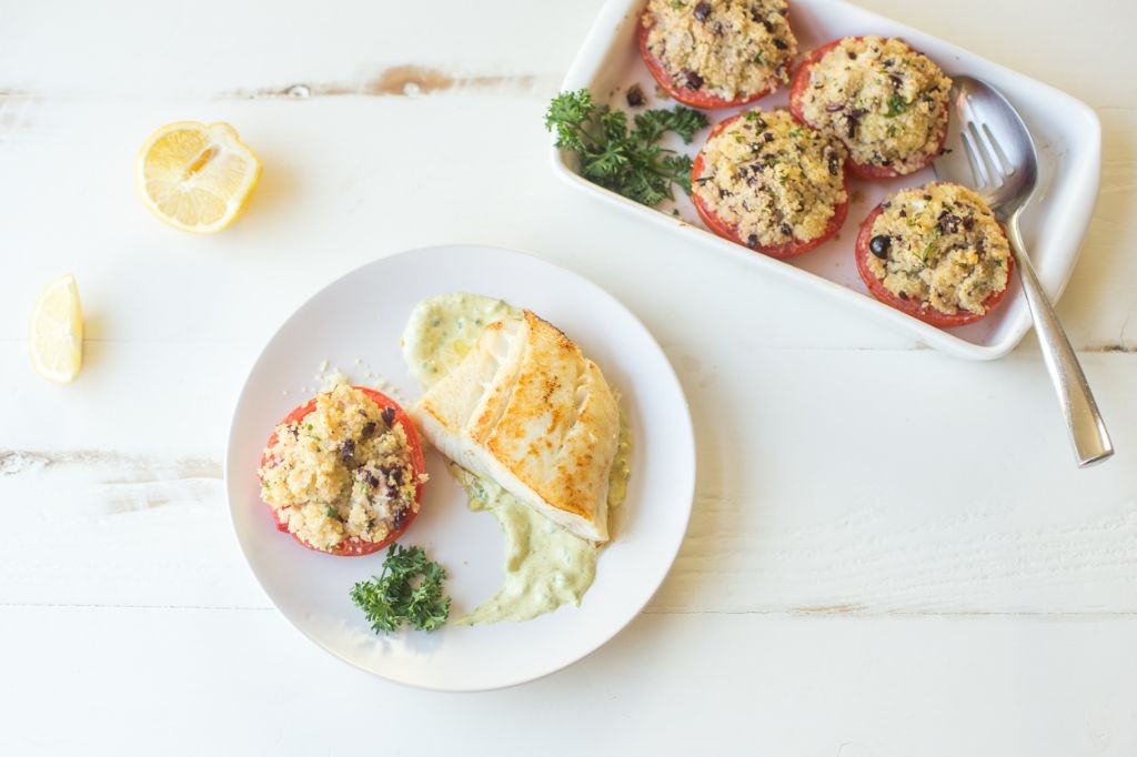Tarragon and Lemon Crusted Halibut