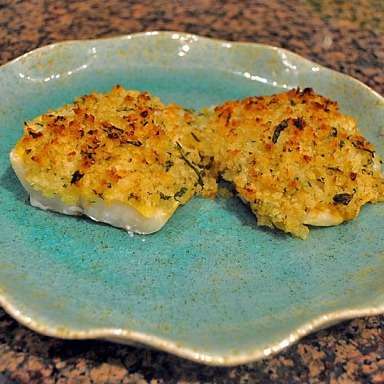 Tarragon and Parmesan Crusted Cod